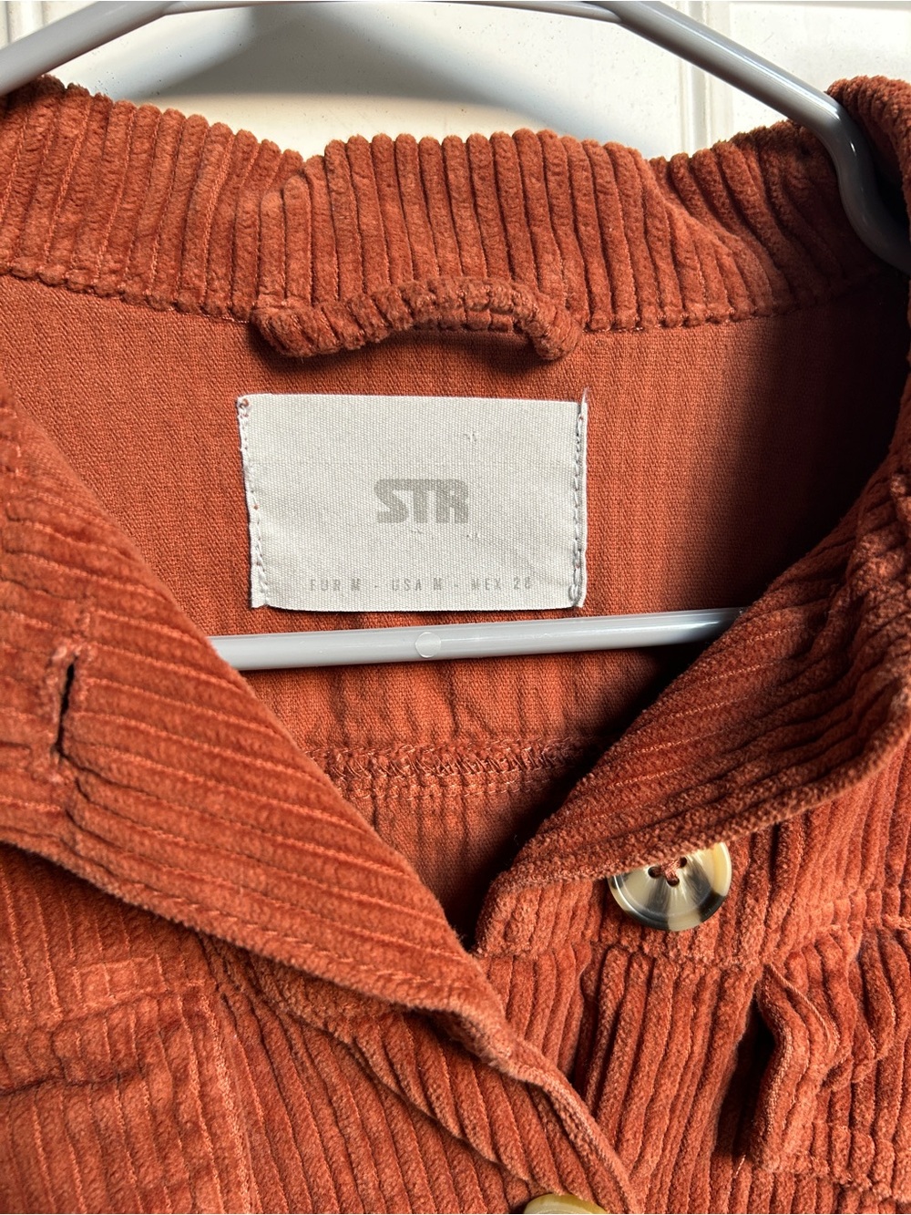 Cropped Corduroy Jacket - Rust Orange - Picture 2 of 4